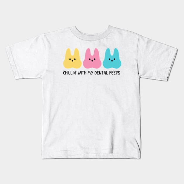 Dental Peeps Funny Dental Staff Matching Kids T-Shirt by Atelier Djeka